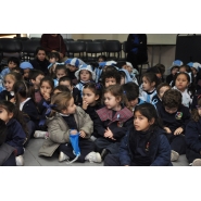 Festejos por el Día de la Bandera con los niños de Jardín